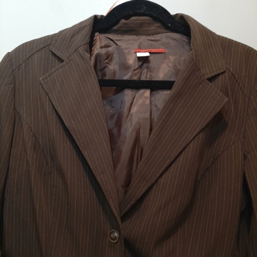 TAPEMEASURE Pinstripe 2pc Pant Suit Blazer Jacket Co-Ord Set Business Fall - Picture 3 of 15